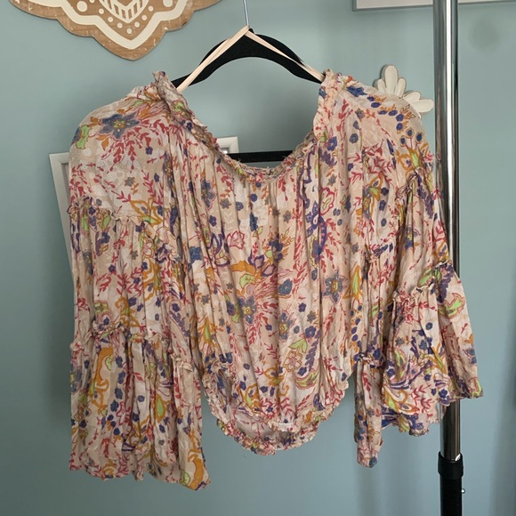 Free People off-the-shoulder floral top - Picture 2 of 5